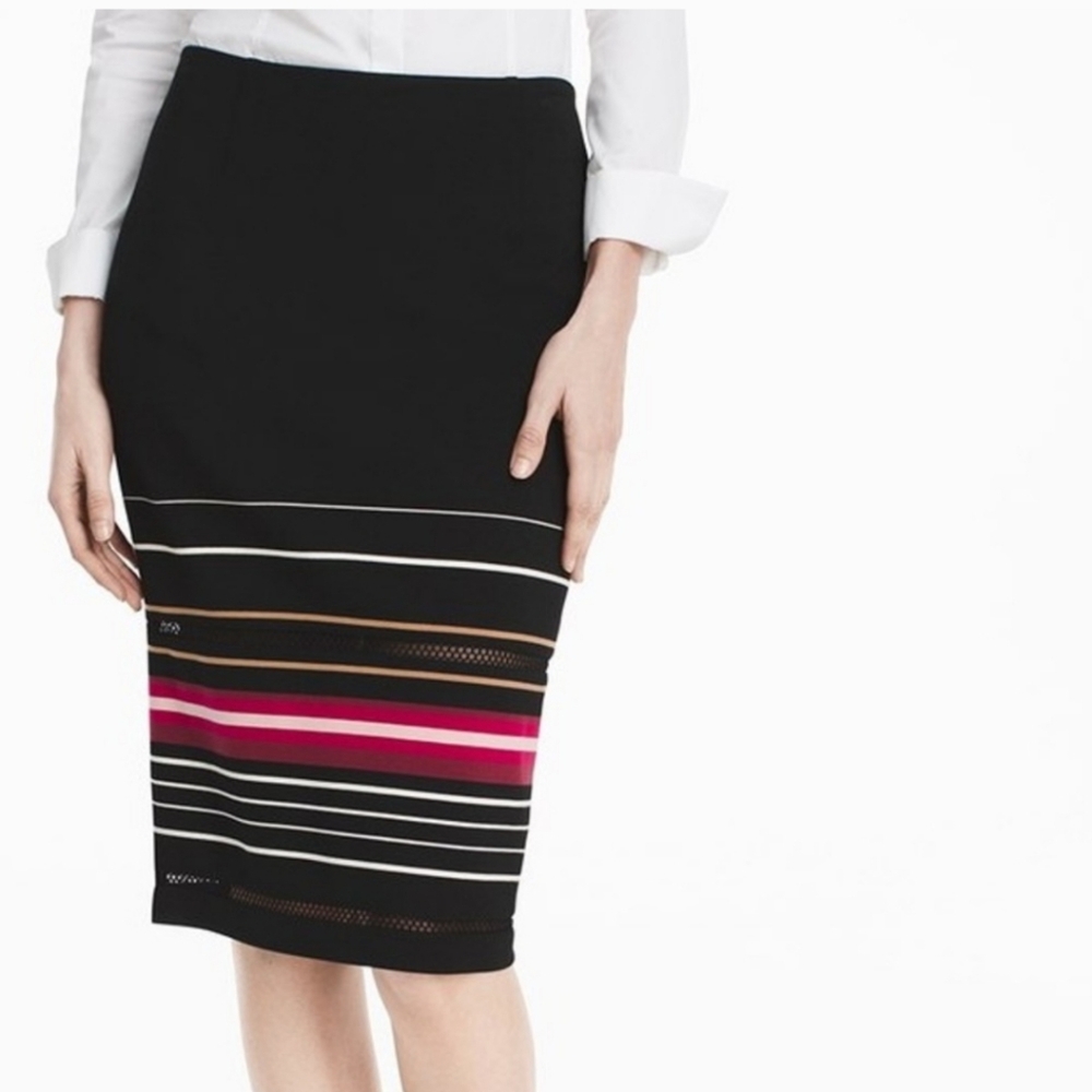 WHBM Striped Pencil Skirt Size 14P